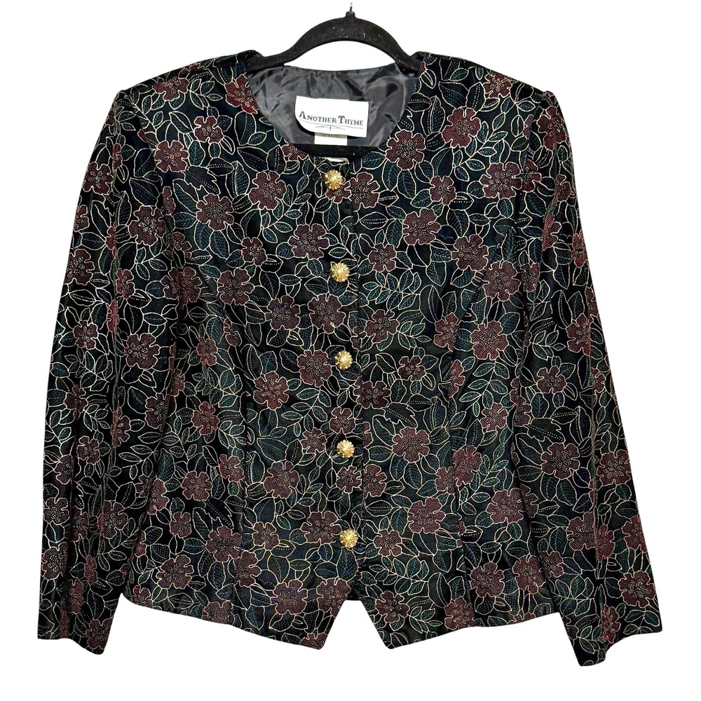 Another Thyme Vintage Whimsigoth‎ Blazer Womens Size 12 Witchy Glam Fairy Grunge